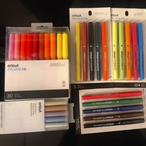 Cricut Infusible ink markers; One set of 30, 1.0. neons, basic, metallic & extra